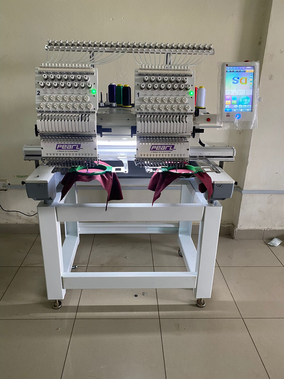 New PEARL 2 heads computerised embroidery machine