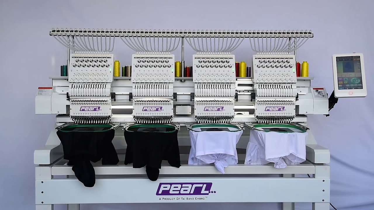 4 heads PEARL computerized embroidery machine